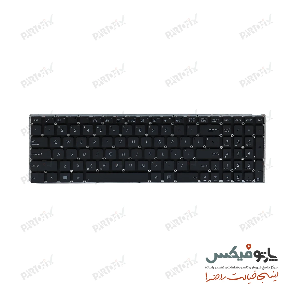 کیبورد لپ تاپ ایسوس Asus VivoBook K556 X556 مشکی اینتر کوچک- بدون بکلایت