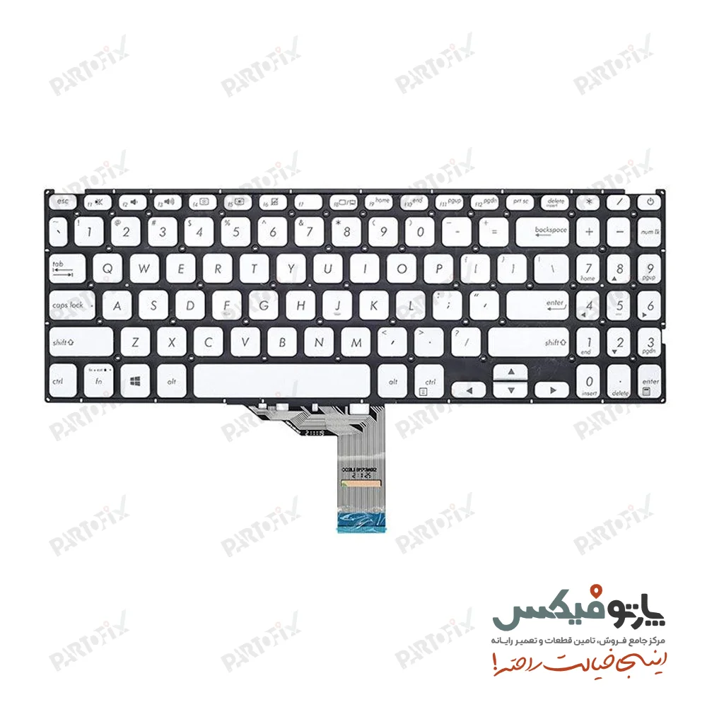 کیبورد لپ تاپ ایسوس X512 نقره ای
