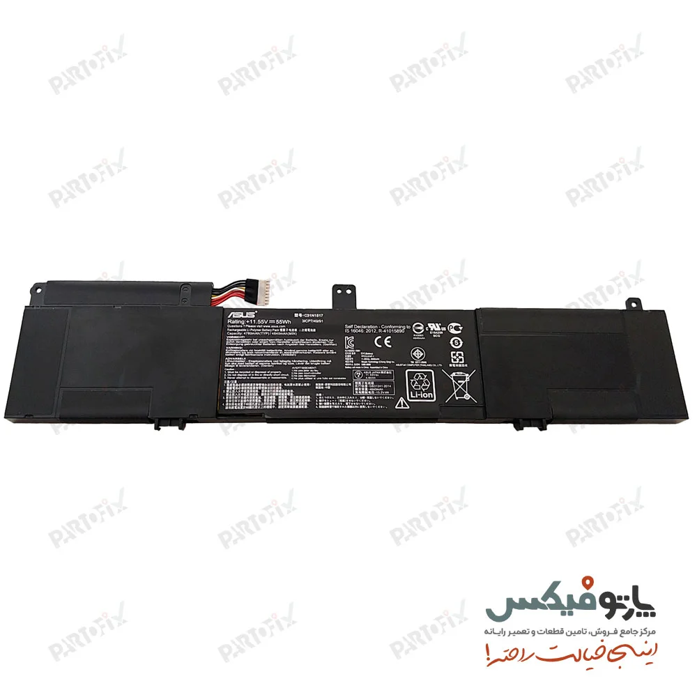 باتری اورجینال لپ تاپ ایسوس TP301 پارت نامبر C31N1517