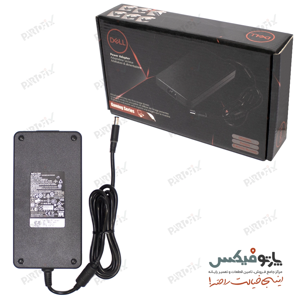 شارژر اورجینال لپ تاپ دل 19.5 ولت 12.3 آمپر کانکتور 5.0 * 7.4