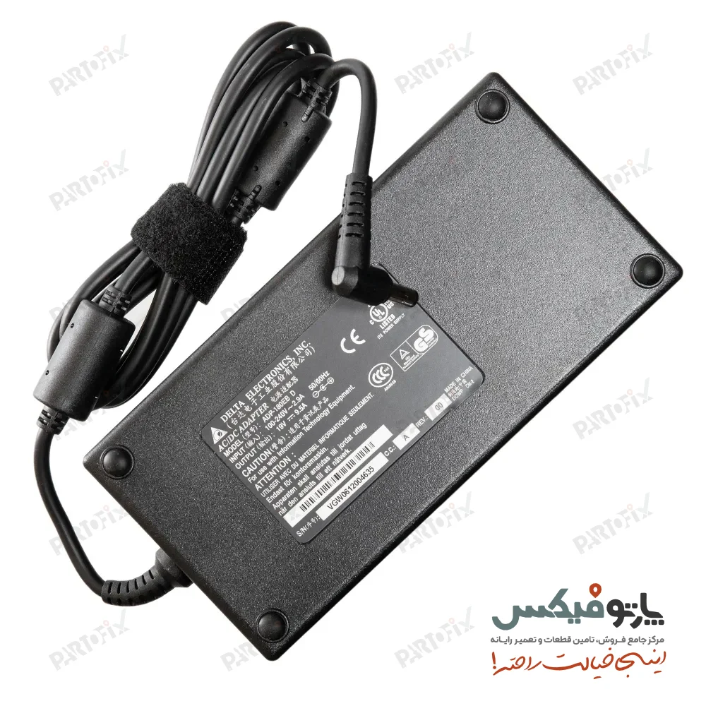 شارژر اورجینال دلتا 19 ولت 9.5 آمپر کانکتور 2.5 * 5.5 مناسب برای ایسوس و ام اس آی