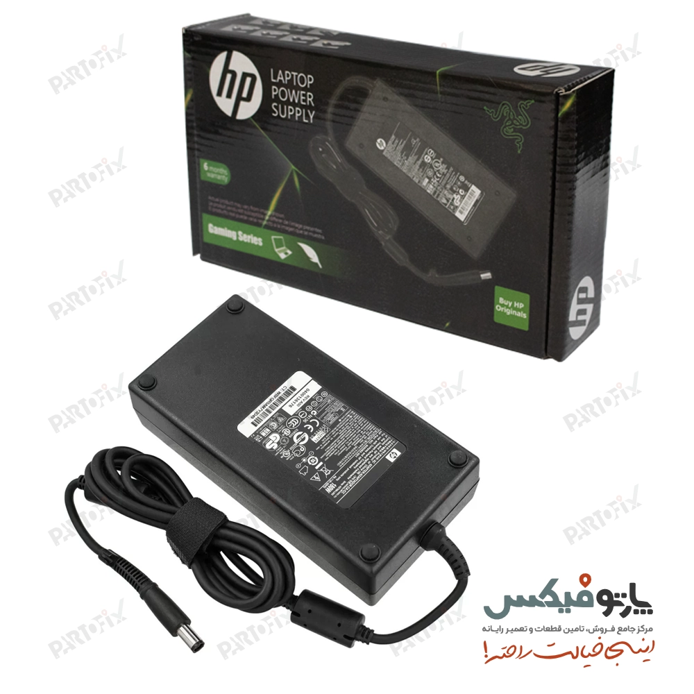 شارژر اورجینال لپ تاپ اچ پی 19.5 ولت 9.5 آمپر کانکتور 5.0 * 7.4