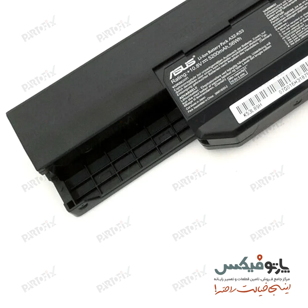 باتری لپ تاپ ایسوس K53 پارت نامبر A41-K53