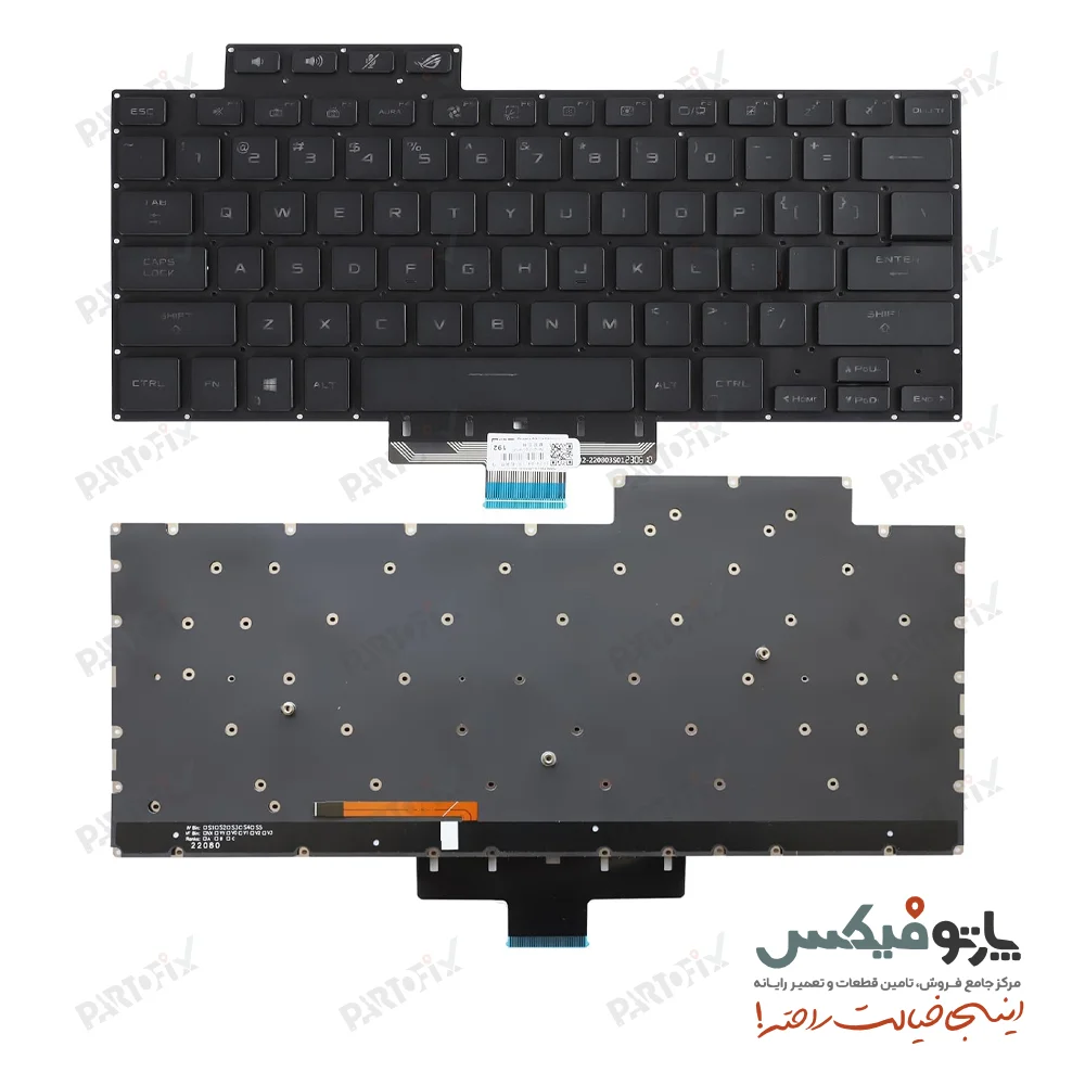 کیبورد لپ تاپ ایسوس Zephyrus M15 GM501 با بکلايت