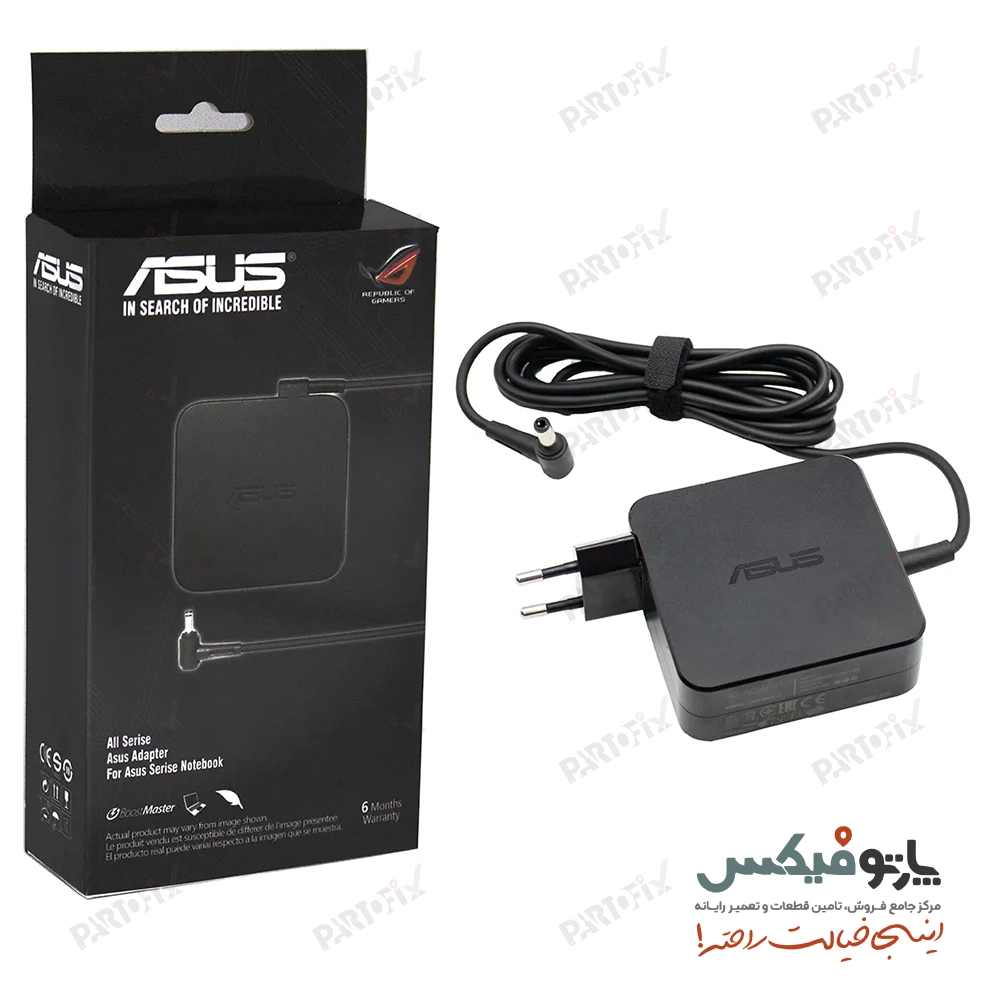 شارژر اورجینال لپ تاپ ایسوس 19 ولت 3.42 آمپر کانکتور 2.5 * 5.5