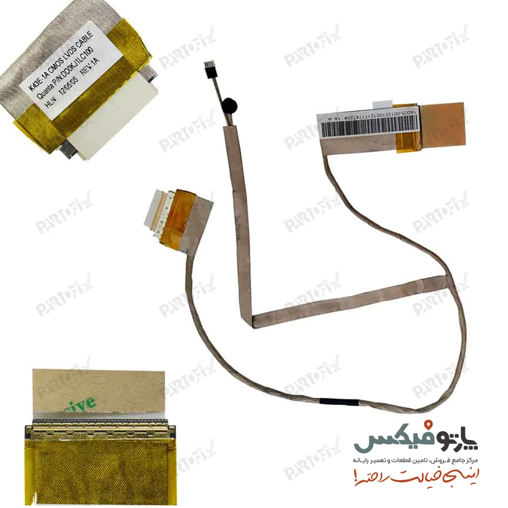 کابل فلت تصویر لپ تاپ ایسوس k43s(DD0KJ1LC000)(DD0KJ1LC100)(intel)